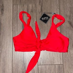 Zaful NWT red bikini top